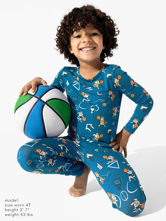 Basketball Pups Bamboo Kids Pajamas