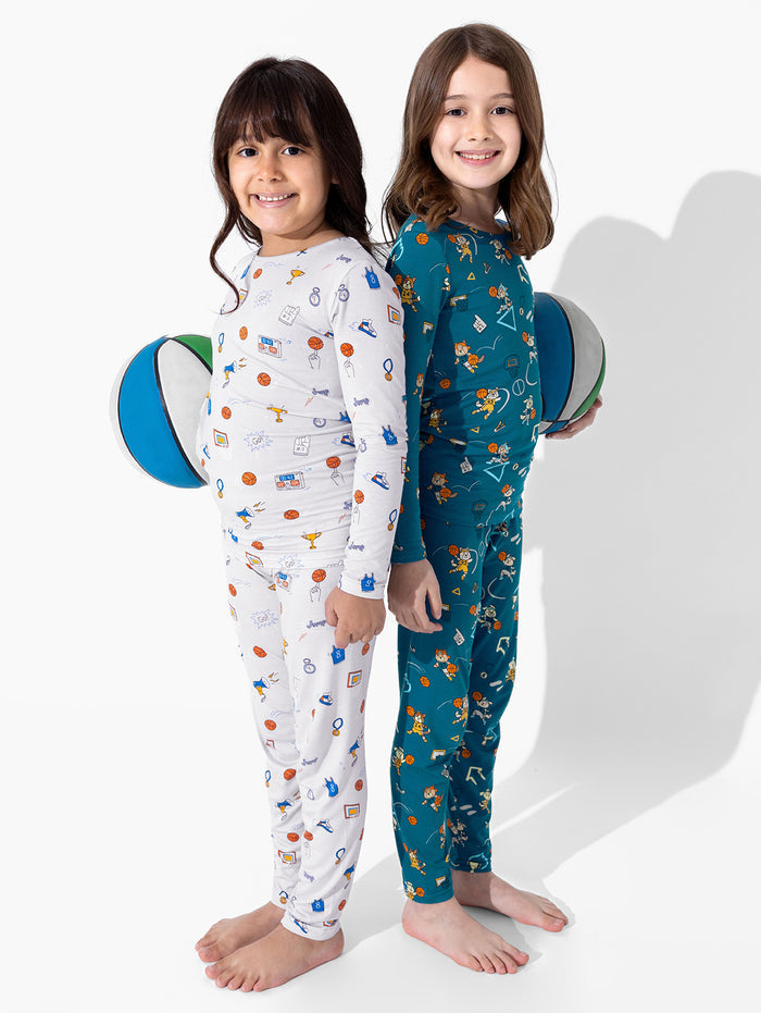 Basketball Pups Bamboo Kids Pajamas