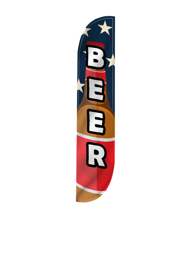 Beer Feather Flag Red White Blue