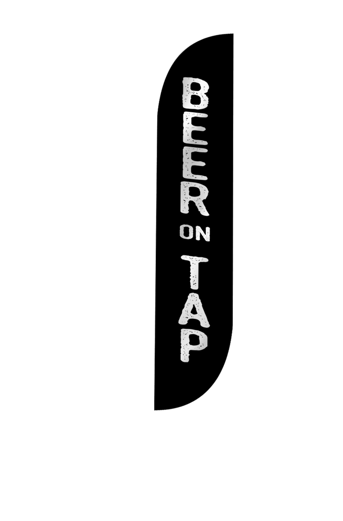 Beer On Tap Feather Flag Black