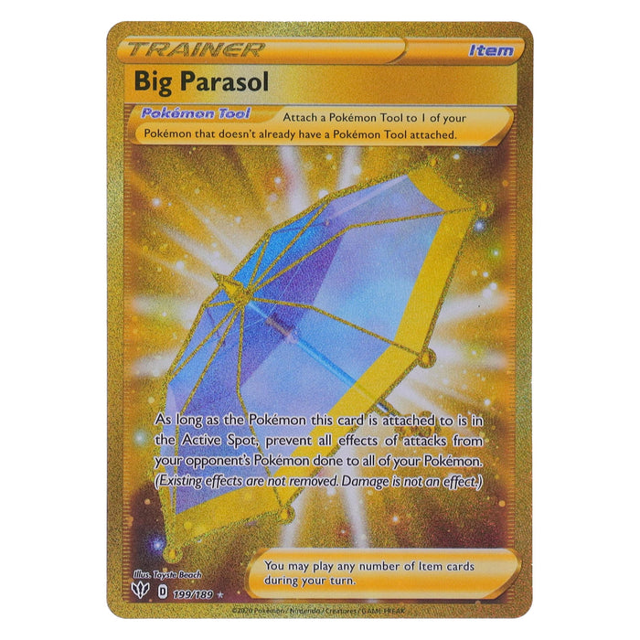 Pokemon TCG Big Parasol Full Art Secret Rare Darkness Ablaze #199