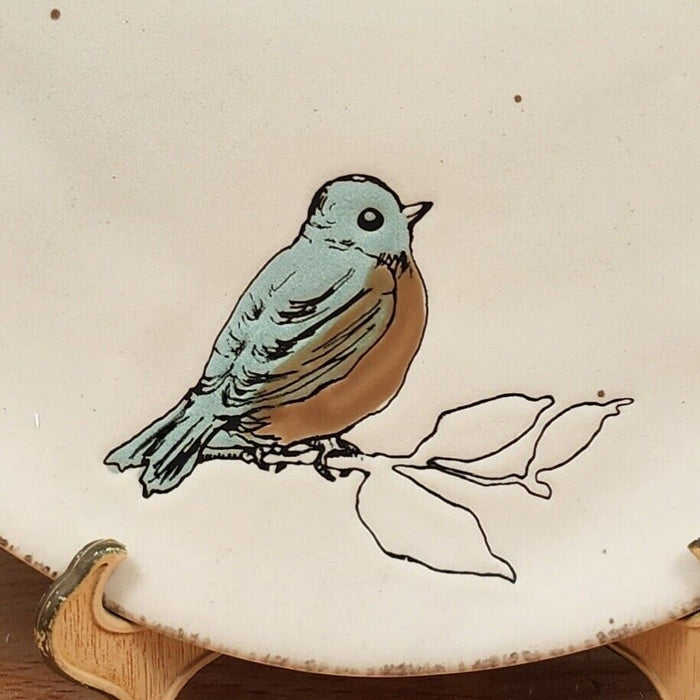 Bird Reactive Set of 2 Plate Dinner and Salad Embossed Decorative by Blue Sky