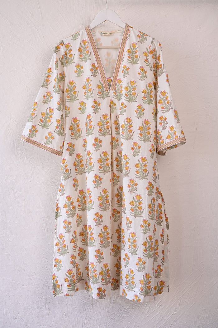 Block Print Cotton Kurta - Tara - C - Tara