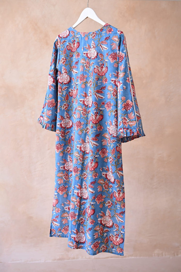 Blue Floral Printed Kurta - Tara - C - Tara