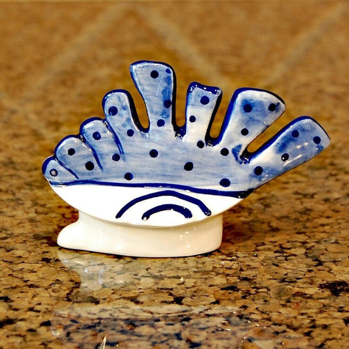 Blue Ocean Fish Teapot Collectible Decorative Home Décor Blue Sky Clayworks