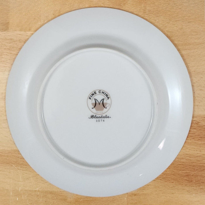 Bluedale 3 Bread & Butter Plate Set Blue White Flowers Ceramic Fine China Japan