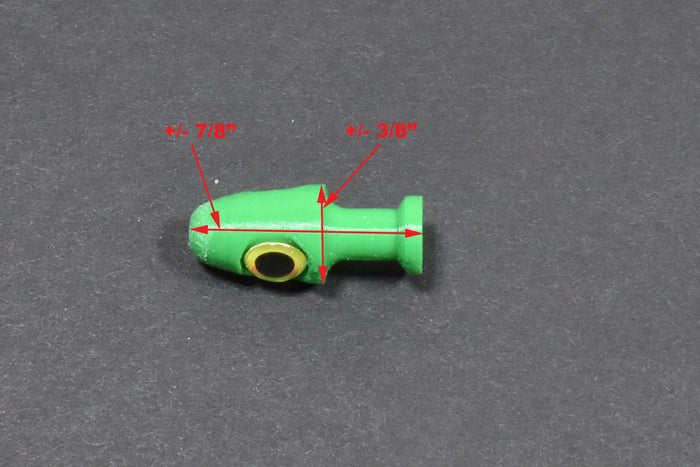 reprap green tapered tail salmon & trout trolling fly Skirt head