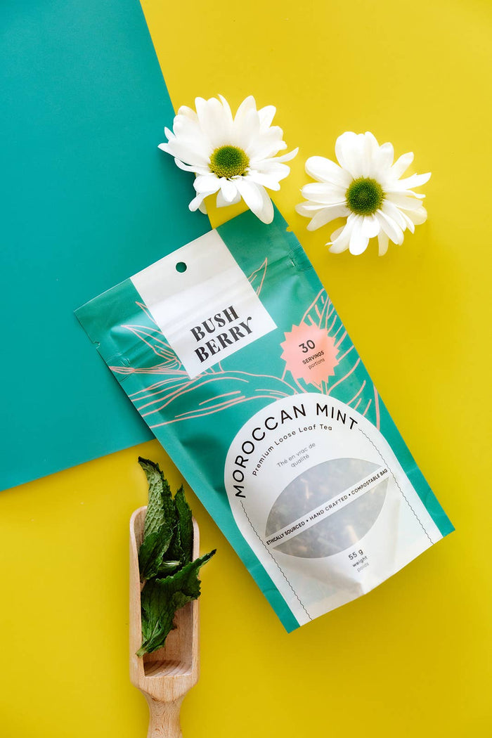 BLUSH BERRY Organic Moroccan Mint Loose Leaf Tea