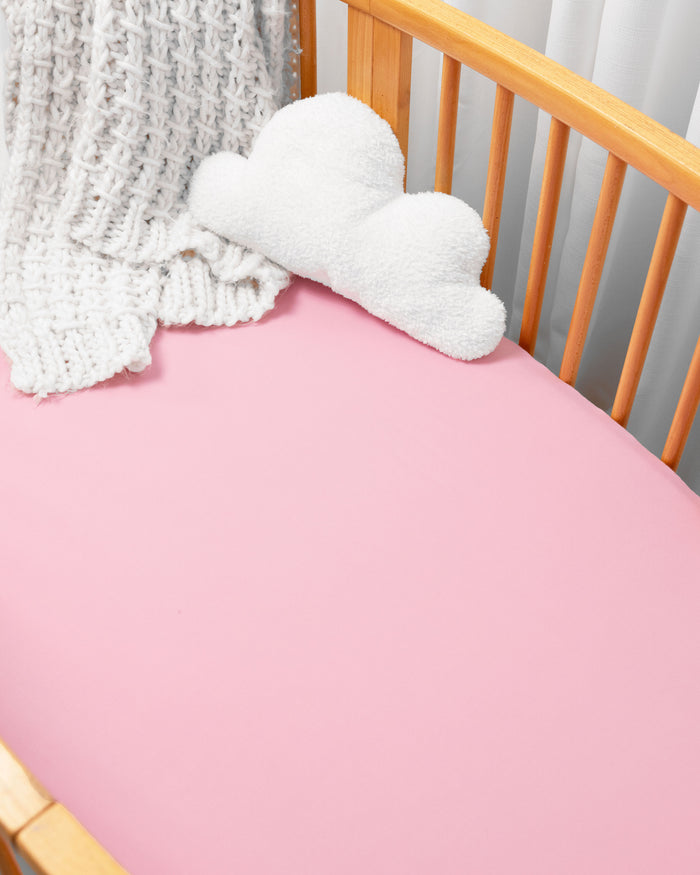 Blush Pink Bamboo Crib Sheet