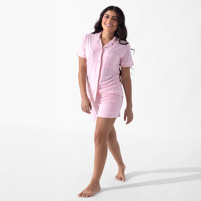 Blush Pink Bamboo Women's Pajama Short Set