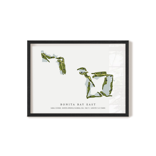 Bonita Bay East - Sabal Course | Golf Course Map | Black Frame