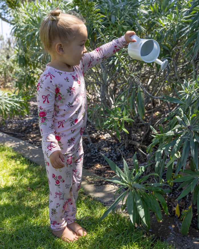 Bows & Blooms Bamboo Kids Pajamas