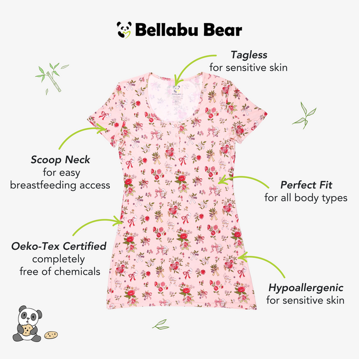 Bows & Blooms Bamboo Women's Nightgown