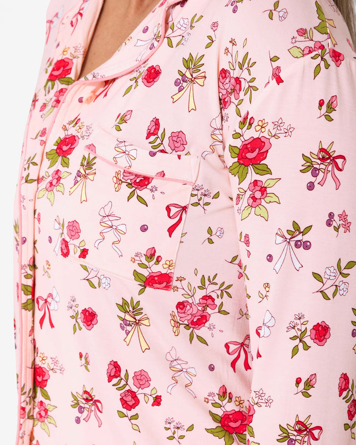 Bows & Blooms Bamboo Women's Pajama Set