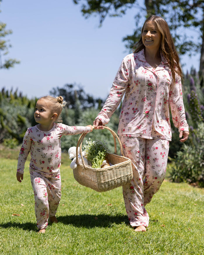 Bows & Blooms Bamboo Women's Pajama Set