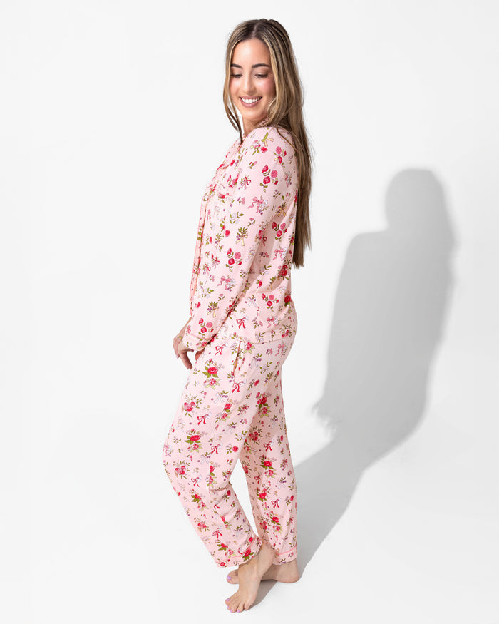 Bows & Blooms Bamboo Women's Pajama Set