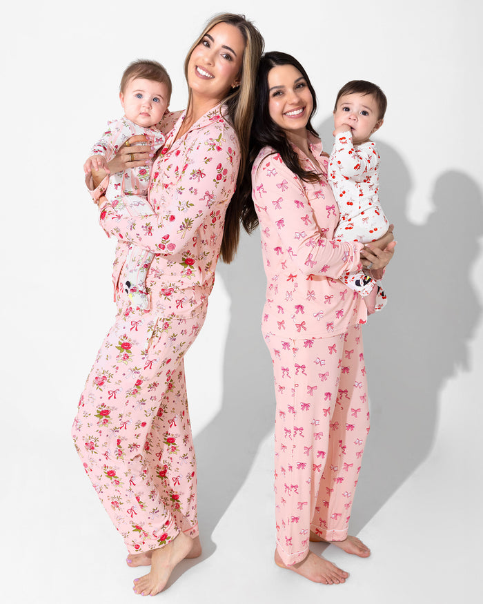 Bows & Blooms Bamboo Women's Pajama Set