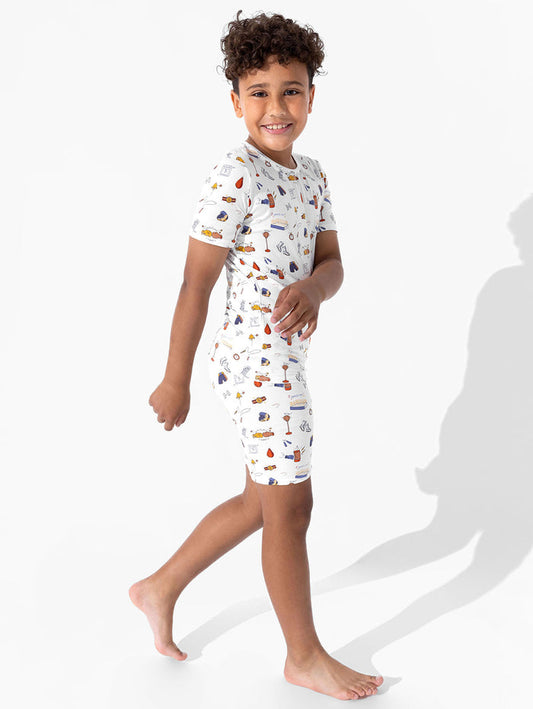 Boxing Bamboo Kids Pajama Short Set