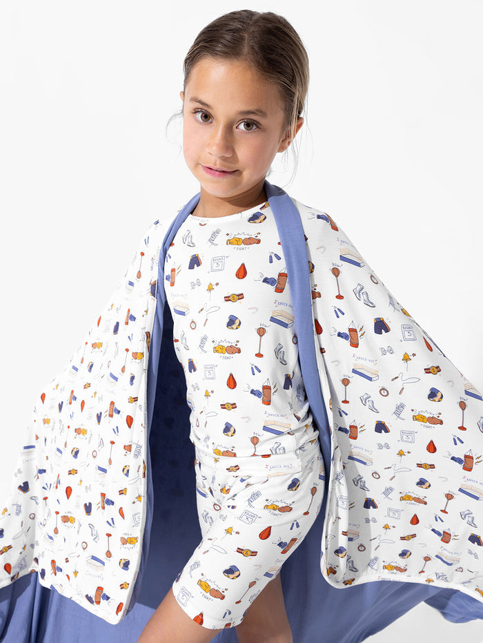 Boxing Bamboo Kids Pajama Short Set