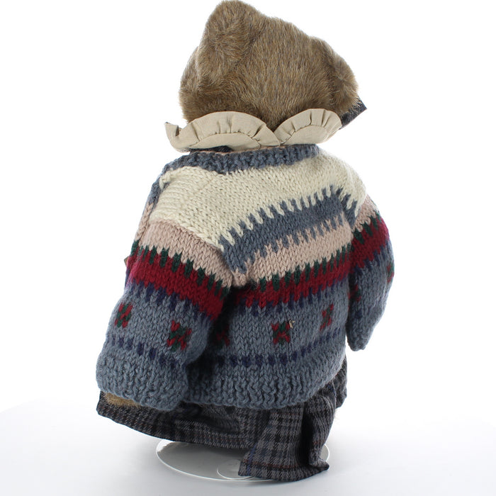 Boyds-Bears-&-Friends-Plush-Bear-bear-with-blue-sweater-and-blue-gingham-dress-and-bow-01998-51