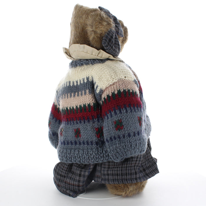 Boyds-Bears-&-Friends-Plush-Bear-bear-with-blue-sweater-and-blue-gingham-dress-and-bow-01998-51