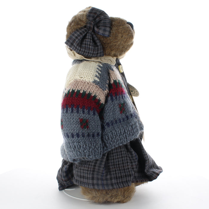 Boyds-Bears-&-Friends-Plush-Bear-bear-with-blue-sweater-and-blue-gingham-dress-and-bow-01998-51