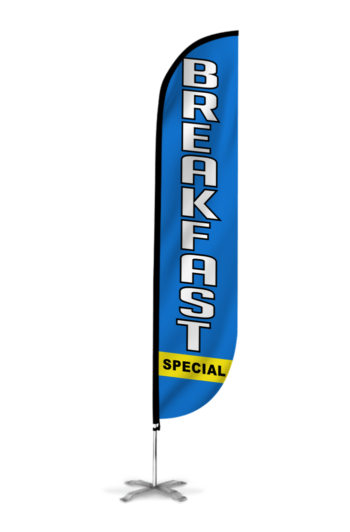 Breakfast Special Feather Flag Blue