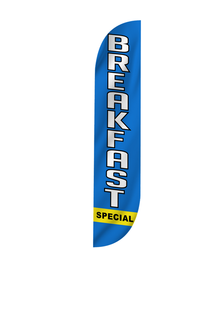 Breakfast Special Feather Flag Blue