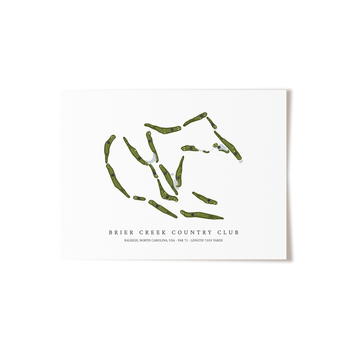 Brier Creek Country Club | Golf Course Map | Unframed
