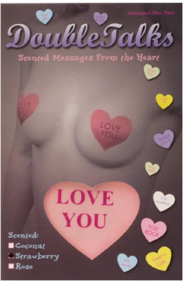 Bring It Up DoubleTalks Heart Shaped Scented Nipple Covers