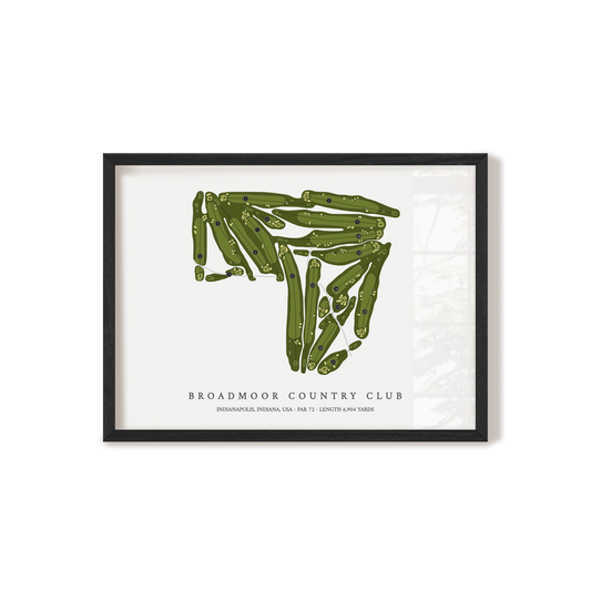 Broadmoor Country Club | Golf Course Map | Black Frame