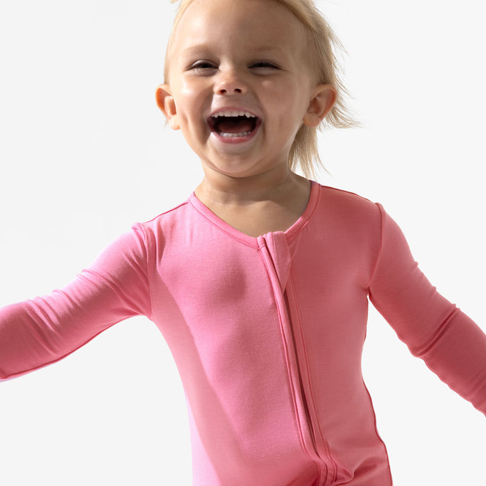 Bubblegum Pink Bamboo Convertible Footie