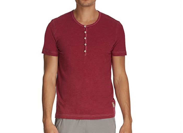 Buffalo David Bitton Men's Subyarn Terry Henley Round Neck Shirt - BD22318