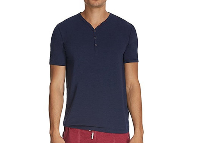 Buffalo David Bitton Men's Subyarn Terry Henley Round Neck Shirt - BD22318