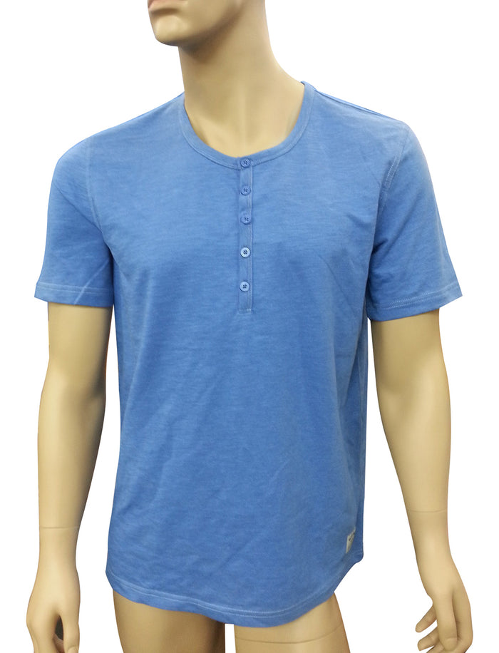 Buffalo David Bitton Men's Subyarn Terry Henley Round Neck Shirt - BD22318