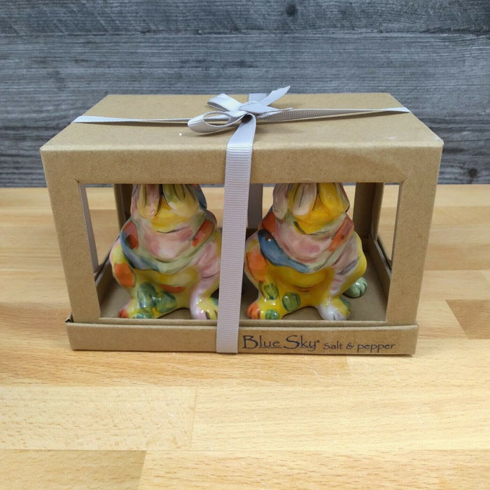 Bull Dog Design Salt Pepper Set Collectible by Blue Sky Clayworks