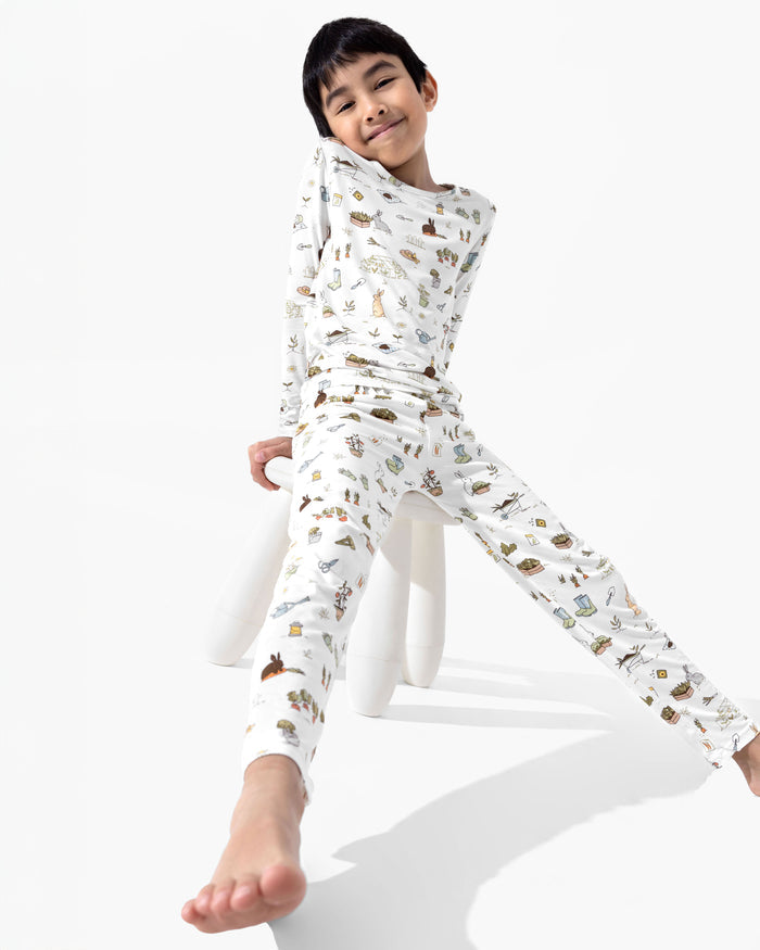 Bunny Garden Bamboo Kids Pajamas