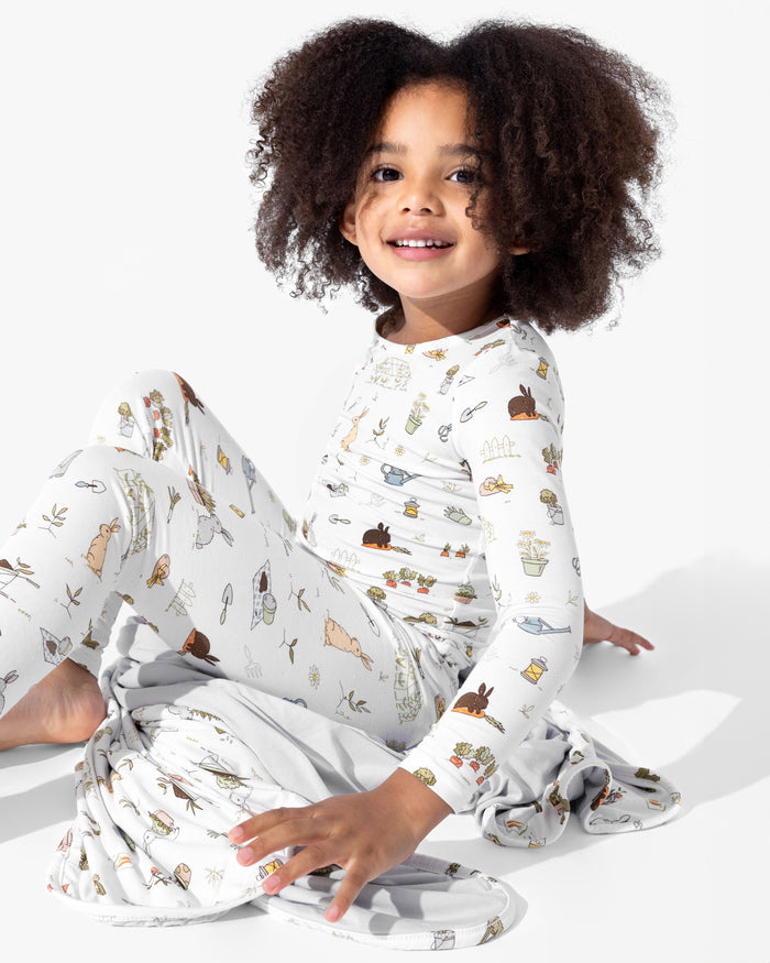 Bunny Garden Bamboo Kids Pajamas