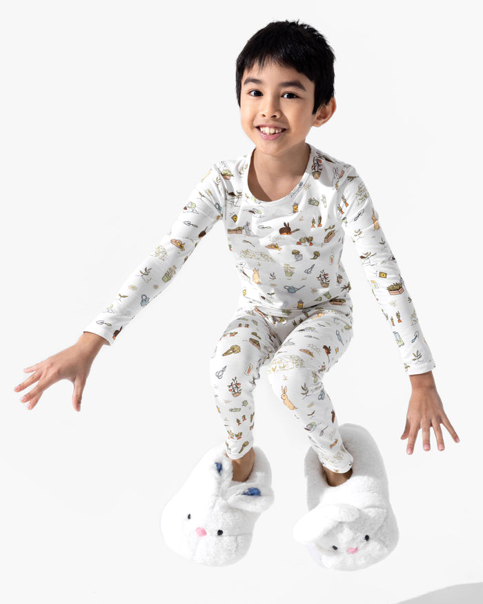 Bunny Garden Bamboo Kids Pajamas