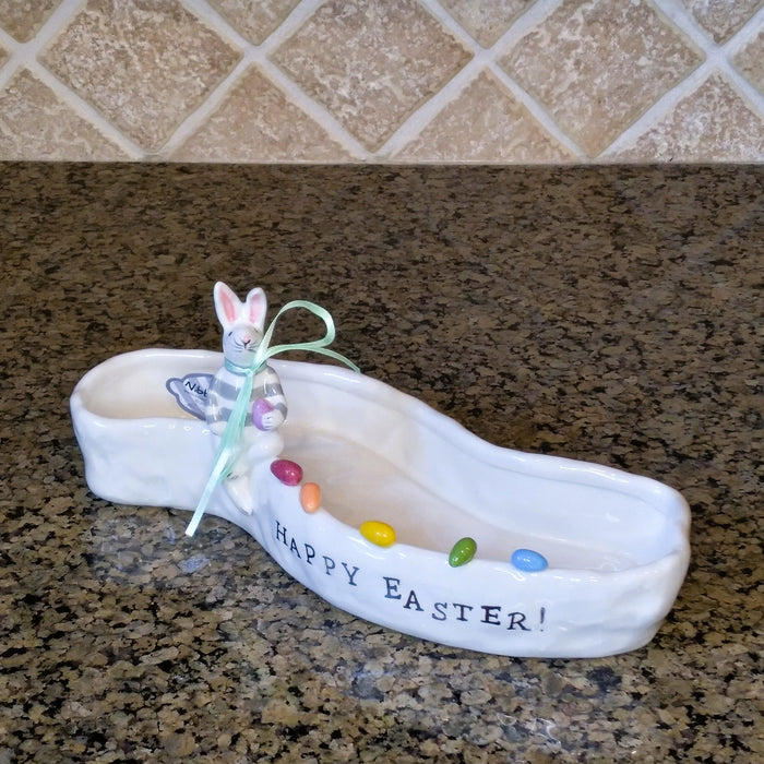 Bunny Nibbles Treat Easter Bowl Decorative Home Décor Blue Sky Clayworks