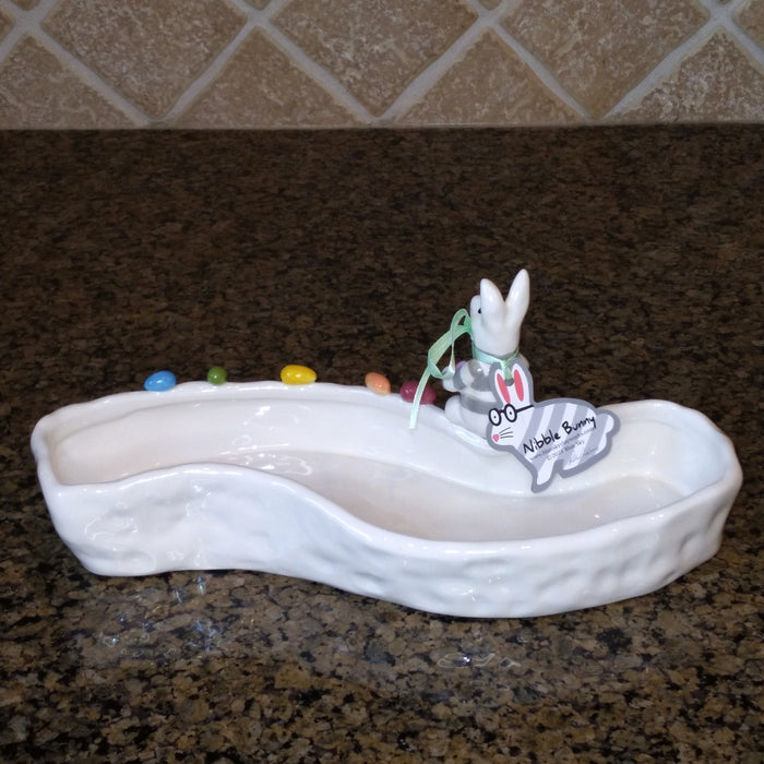 Bunny Nibbles Treat Easter Bowl Decorative Home Décor Blue Sky Clayworks