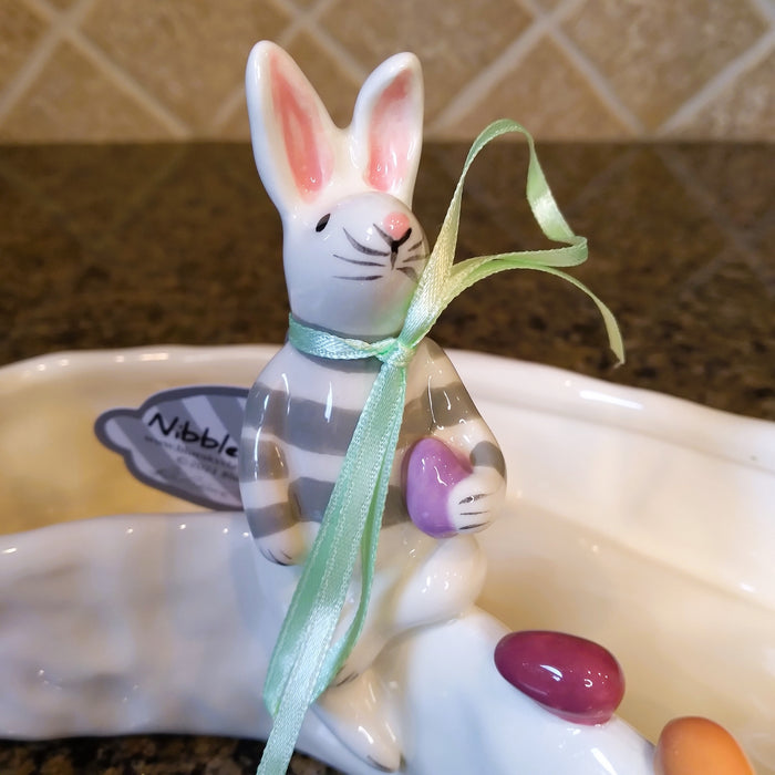 Bunny Nibbles Treat Easter Bowl Decorative Home Décor Blue Sky Clayworks