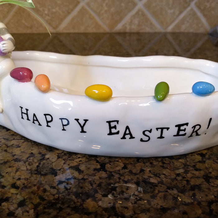 Bunny Nibbles Treat Easter Bowl Decorative Home Décor Blue Sky Clayworks