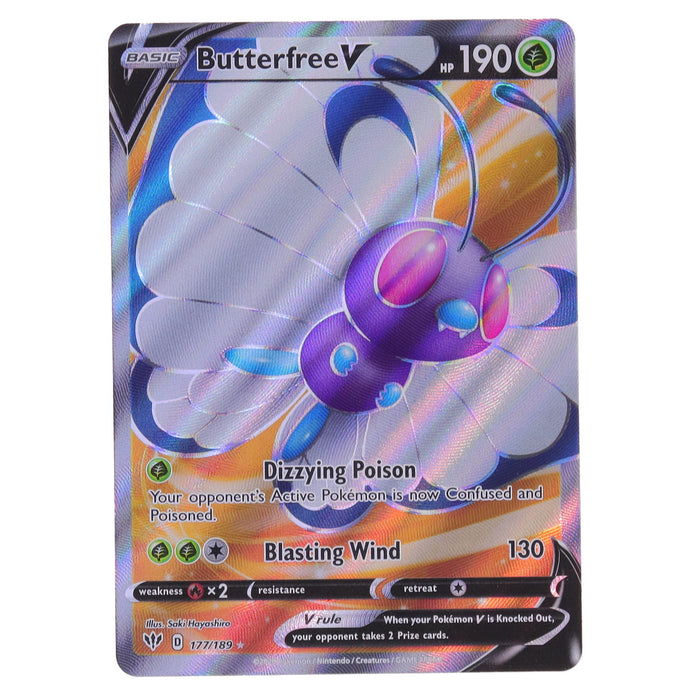 Pokemon TCG Butterfree V Full Art Ultra Rare Darkness Ablaze #177