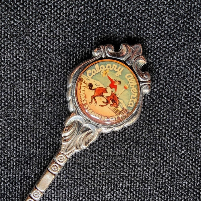 Calgary Alberta Canada Stampede Collectible Souvenir Spoon 4 1/2" Silver Plated