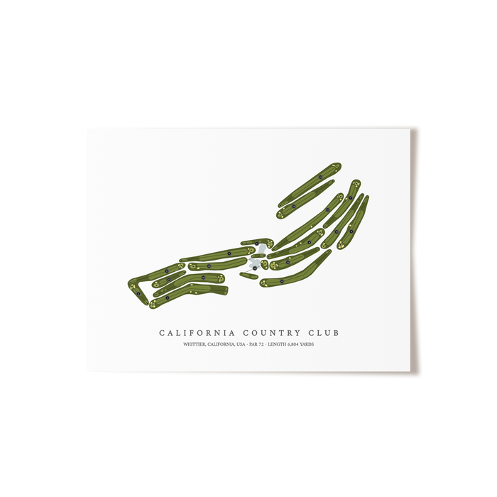 California Country Club | Golf Course Map | Unframed
