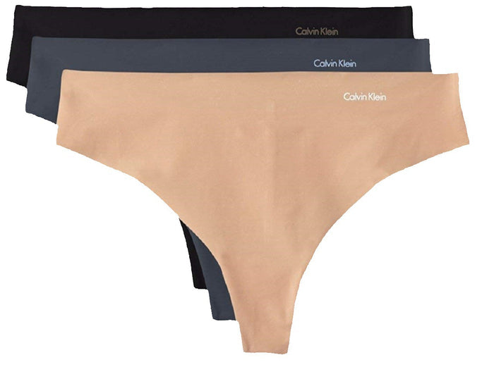 Calvin Klein 3 Pack Invisibles Thong Panty - QD3558