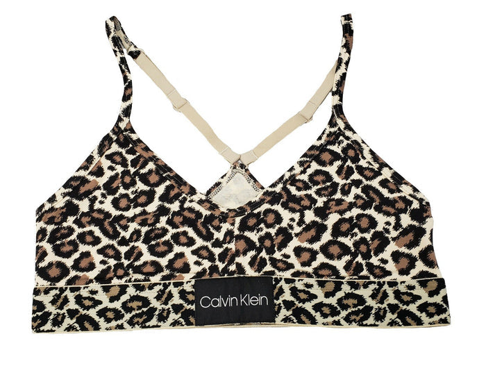 Calvin Klein Underwear Animal Micro All Over Animal Bralette Cheetah Print XS (Women's 2)