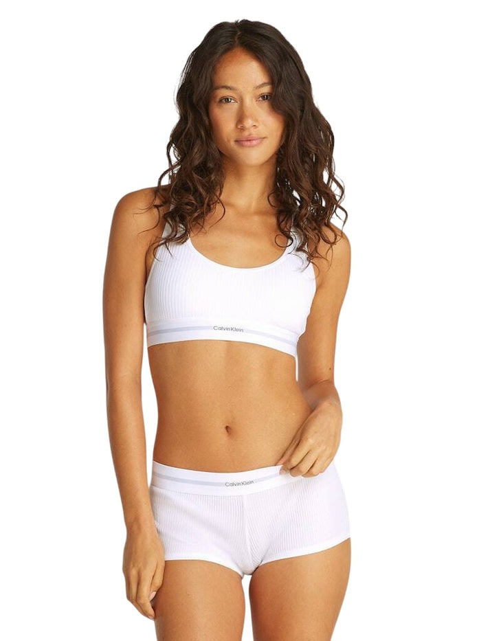 Calvin Klein Cotton Modal Stretch Rib Lightly Lined Bralette - QF8018