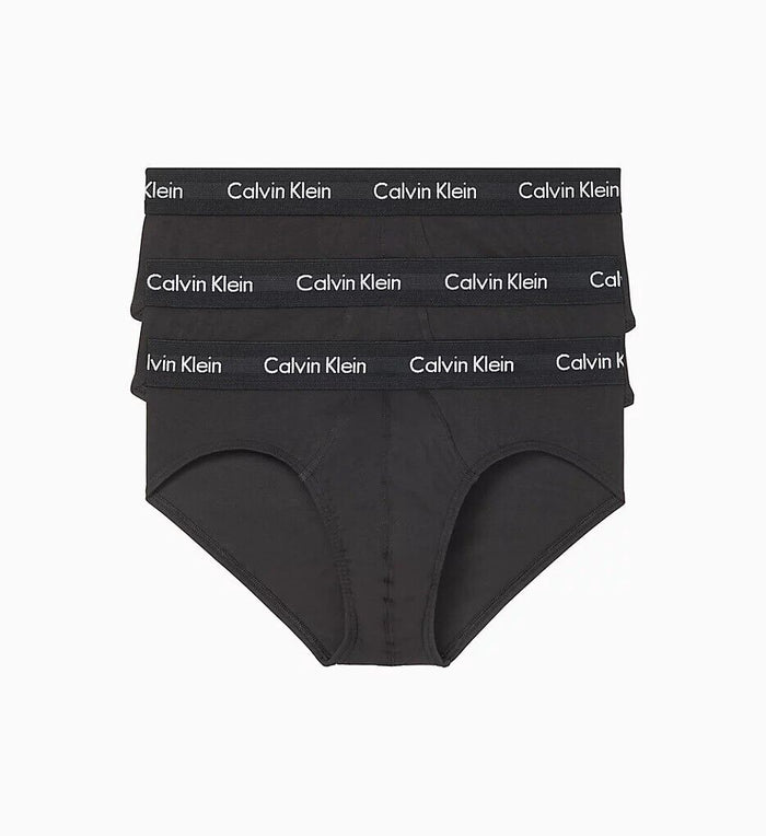 Calvin Klein Cotton Stretch Hip Brief 3-Pack, S, Black - NB2613